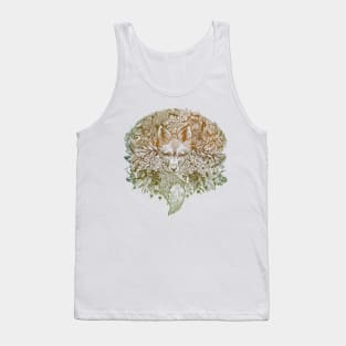 Autumn orange hiding fox Tank Top